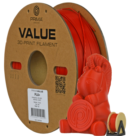 PrimaValue PLA+ - Červený - 2,85 mm - 1 kg