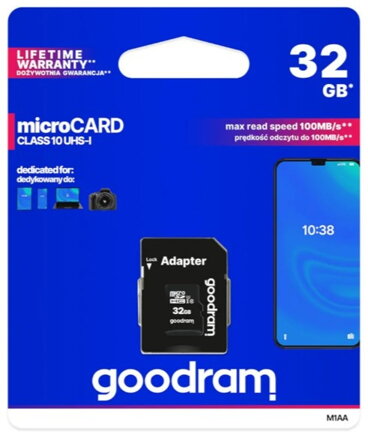 Pamäťová karta 32 GB micro SDHC s adaptérom SD