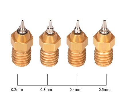 Mosadzná dýza M6 s špičkou airbrush