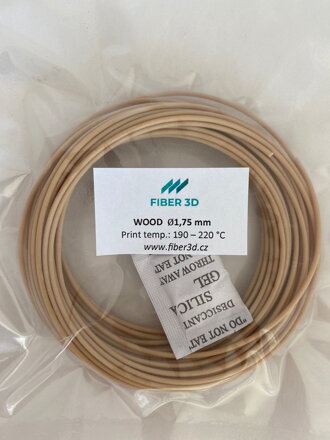 Vzorka FIBER3D Wood - drevený filament 1,75 mm 10 m