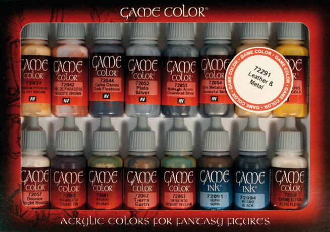 Vallejo: Game Color Set - Leather and Metal Vallejo: Game Color Set - Leather and Metal