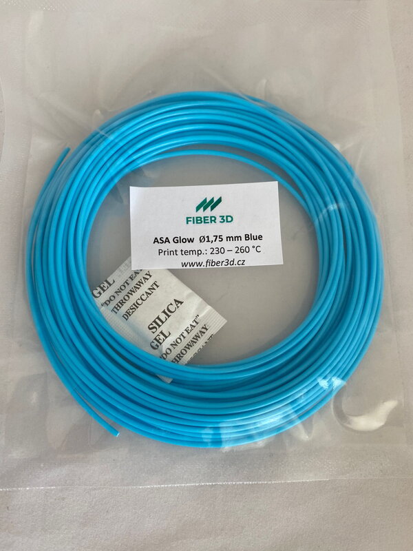 Vzorka FIBER3D ASA - svietiaca v tme 1,75 mm 10 m Vzorka FIBER3D ASA - svietiaca v tme 1,75 mm 10 m