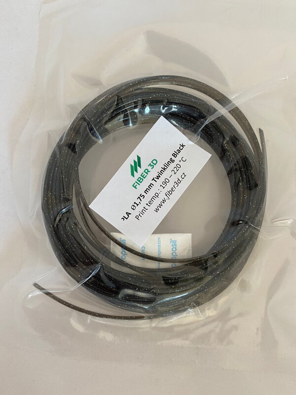 Vzorka FIBER3D PLA trblietavý filament 1,75 mm 10 m pre 3D pero Vzorka FIBER3D PLA trblietavý filament 1,75 mm 10 m pre 3D pero