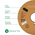 PLA PolyTerra filament Earth Brown 1,75mm Polymaker 1000 g