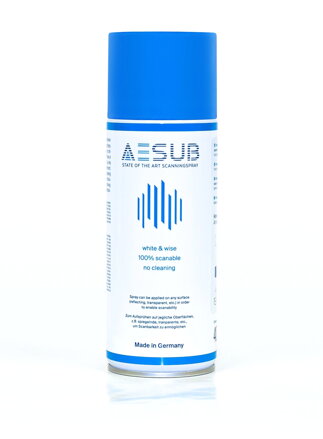 3D skenovací sprej odparujúci modrý miznúcí AESUB White 400 ml