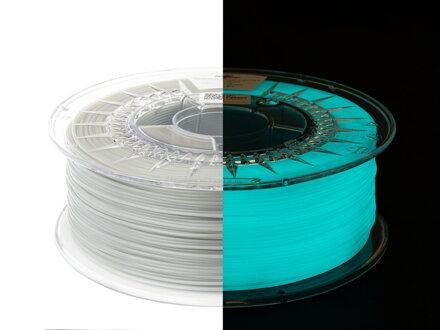 PLA Filament GLOW v tmavo modrej 1,75 mm spektre 1 kg