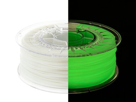 PETG vlákno žiara v tmavo žltej zelenke 1,75 mm spektrum 1 kg