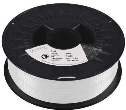 PLA filament sněhově bílý SNOW 1,75 mm Smartfil 1000g