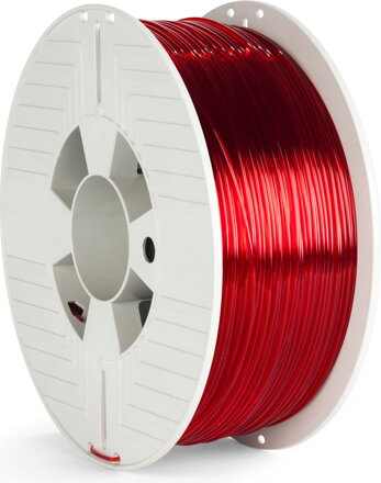 PET-G vlákno 1,75 mm červená priehľadná doslovná 1 kg