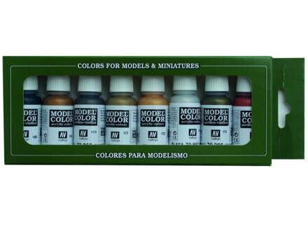 Vallejo Model Farba 8 farieb set 70118 kovové farby (8)