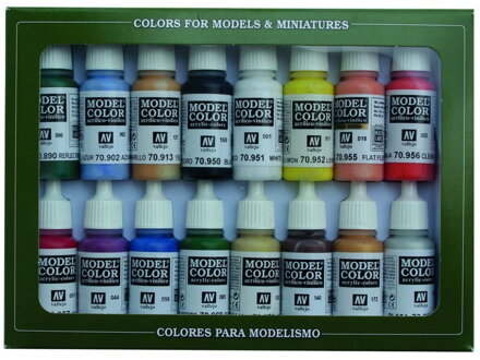 Vallejo model Color 16 Color Set 70140 Základné farby USA (16)