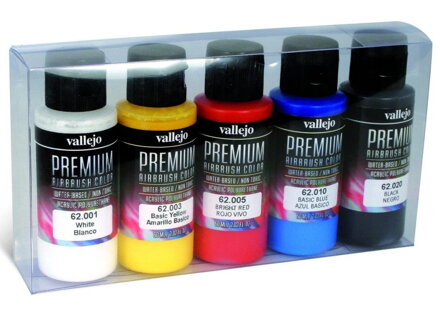 Vallejo prémiová farba - nepriehľadná farebná sada (5x60 ml)