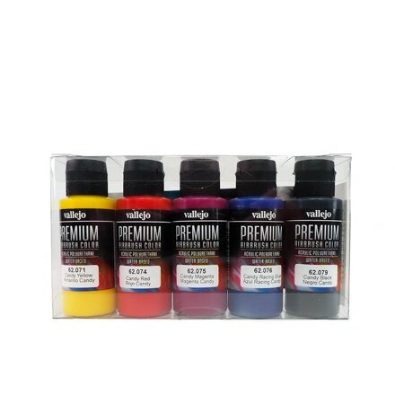 Vallejo Premium Color - Candy Transparent Color Set (5x60 ml)