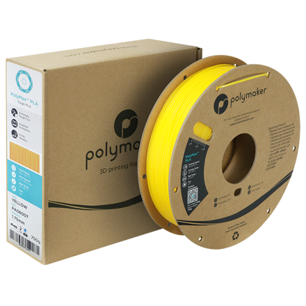 PLA Ploymax vlákno žltá 1,75 mm polymaker 750g