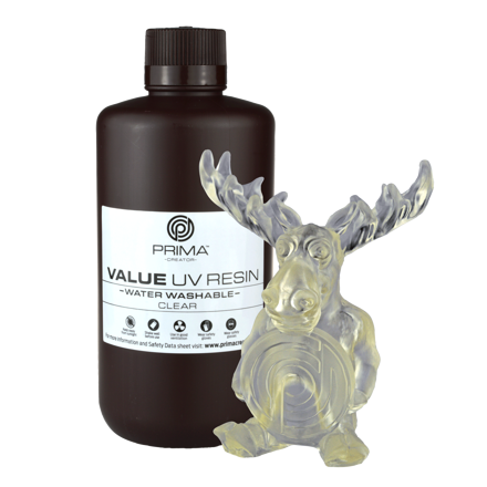 PrimaCreator Value Vodou omyvatelná UV pryskyřice - 1 kg - Čirá