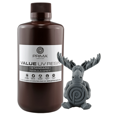 PrimaCreator Výhodná UV / DLP Pryskyřice - 1 kg - Mlhovinově šedá