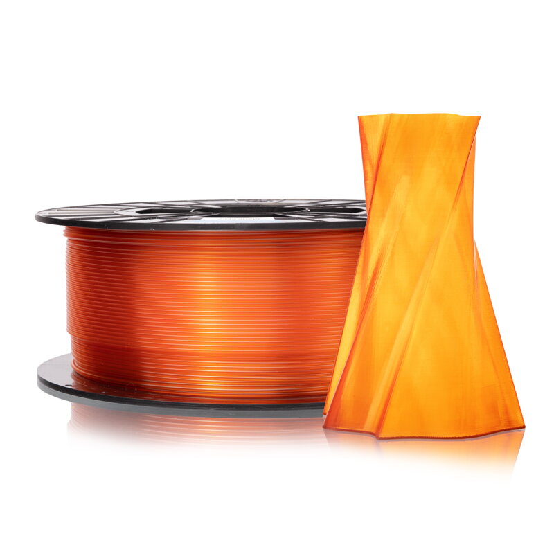 Vlákno-PM PET-G Stlačte reťazec oranžový transparent 1,75 mm 1 kg vlákno PM