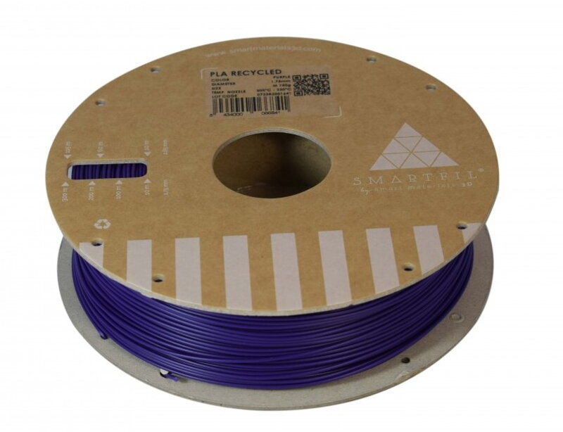 PLA Filament Z recyklované fialové fialové fialové 1,75 mm smartfil 0,75 kg