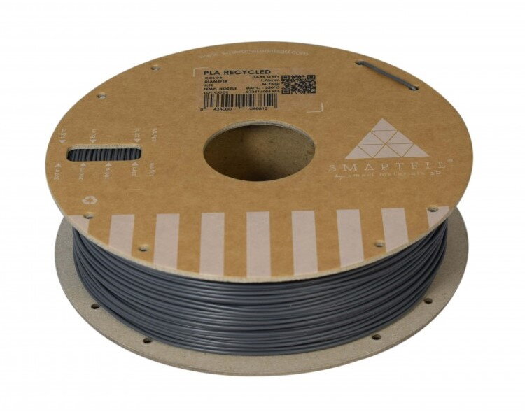 PLA Filament Z recyklované tmavošedé 1,75 mm smartfil 0,75 kg