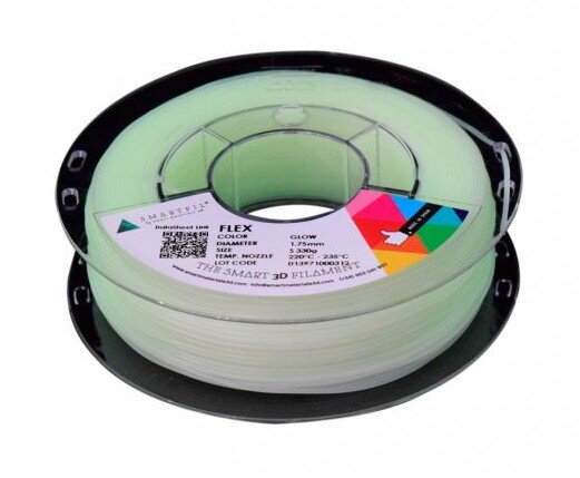 Flex vlákno žiaria žiariace v tme 1,75 mm SmartFil Coil: 0,75 kg Flex vlákno žiaria žiariace v tme 1,75 mm SmartFil Coil: 0,75 kg
