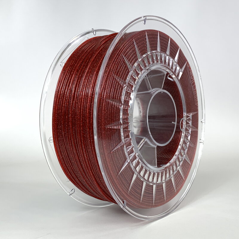 PETG filament 1,75 mm Galaxy trblietavý červený Devil Design 1kg