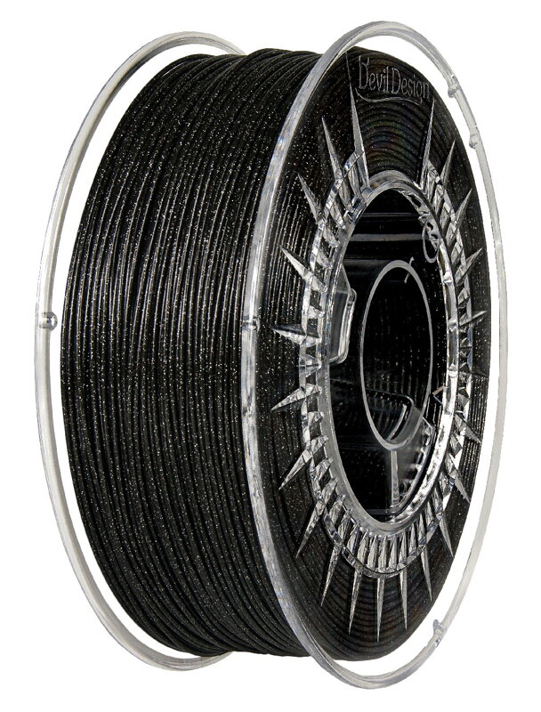 PLA filament 1,75 mm Galaxy třpytivý černý Devil Design 1 kg