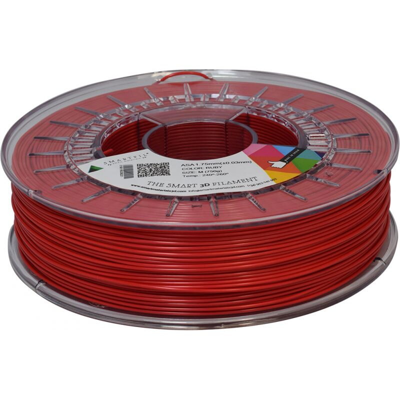 ASA vlákno Rubin Red 1,75 mm Smartfil 750 g