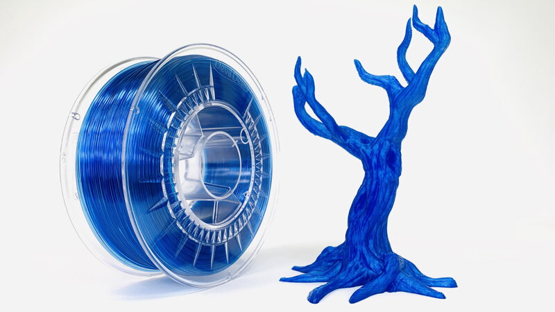 PET-G filament 1,75 mm super modrý transparentný Devil Design 1 kg