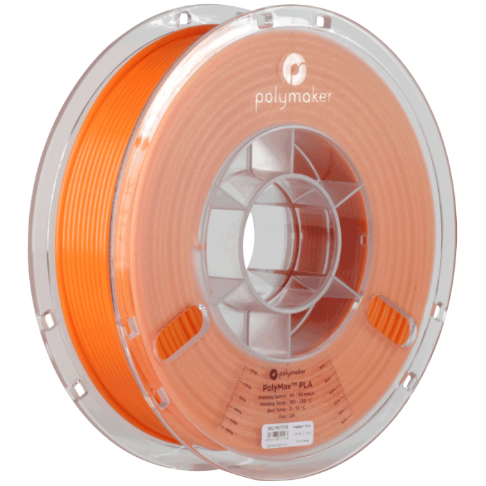 PLA Polymax vlákno Orange 1,75 mm polymaker 750g