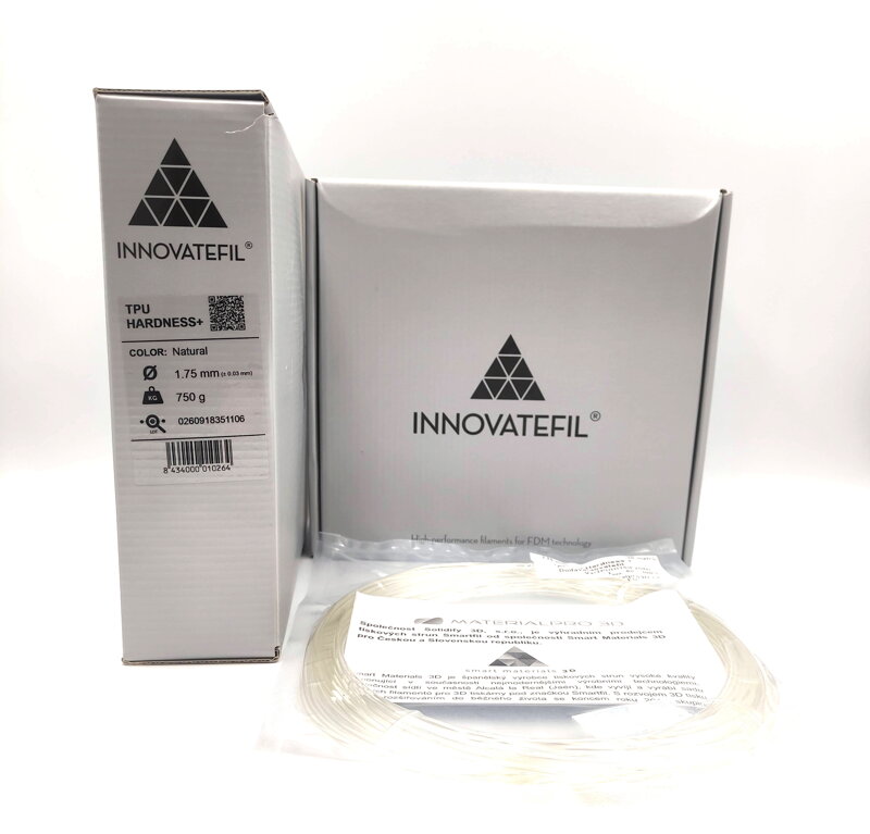 Vzorka 20 metrov - INNOVATEFIL TPU HARDNESS + filament prírodný 1,75 mm Vzorka 20 metrov - INNOVATEFIL TPU HARDNESS + filament prírodný 1,75 mm