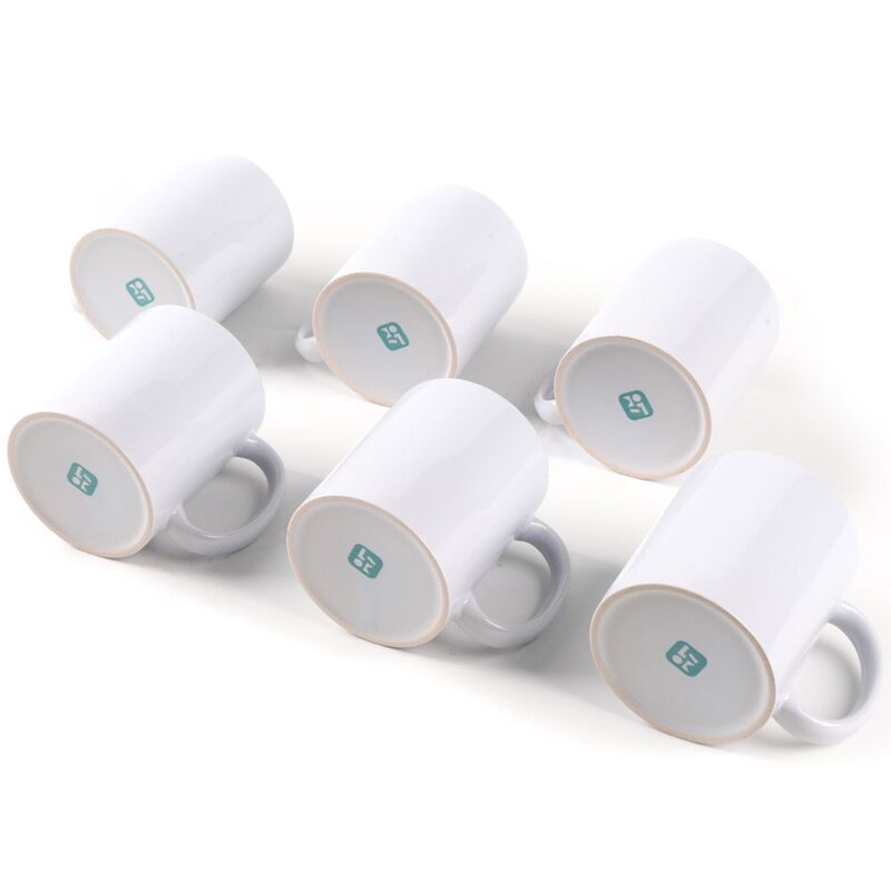 LOKLiK Sublimační hrnky - K potisku - 325 ml - Sada 6 kusů