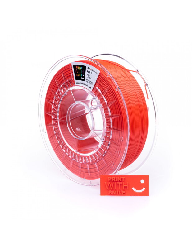 Print with Smile - PET -G - 1,75 mm - Neon Red - 1 kg Print with Smile - PET -G - 1,75 mm - Neon Red - 1 kg