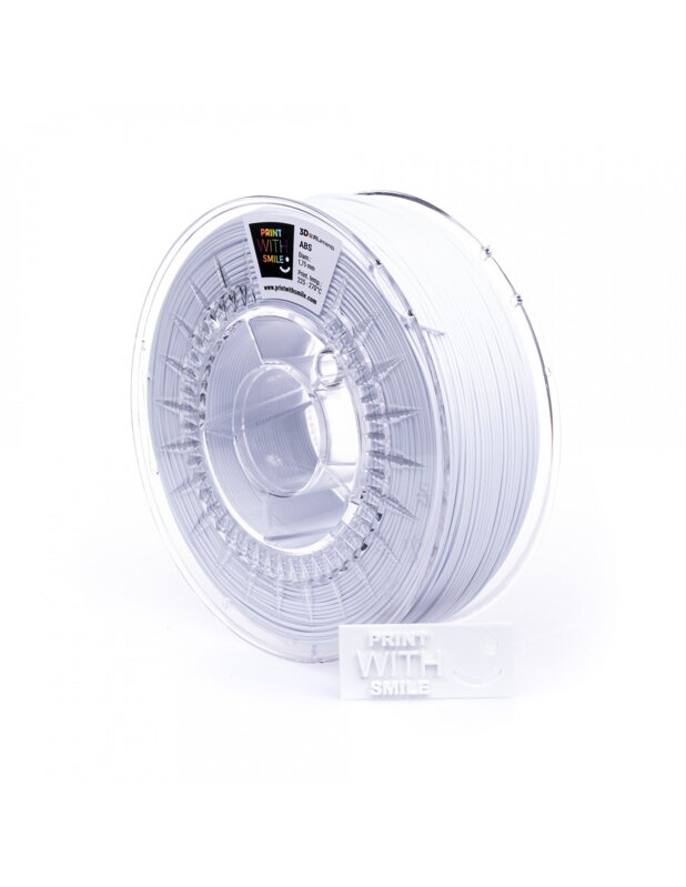 Print with Smile - ABS - 1,75 mm - Satine White - 500 G Print with Smile - ABS - 1,75 mm - Satine White - 500 G