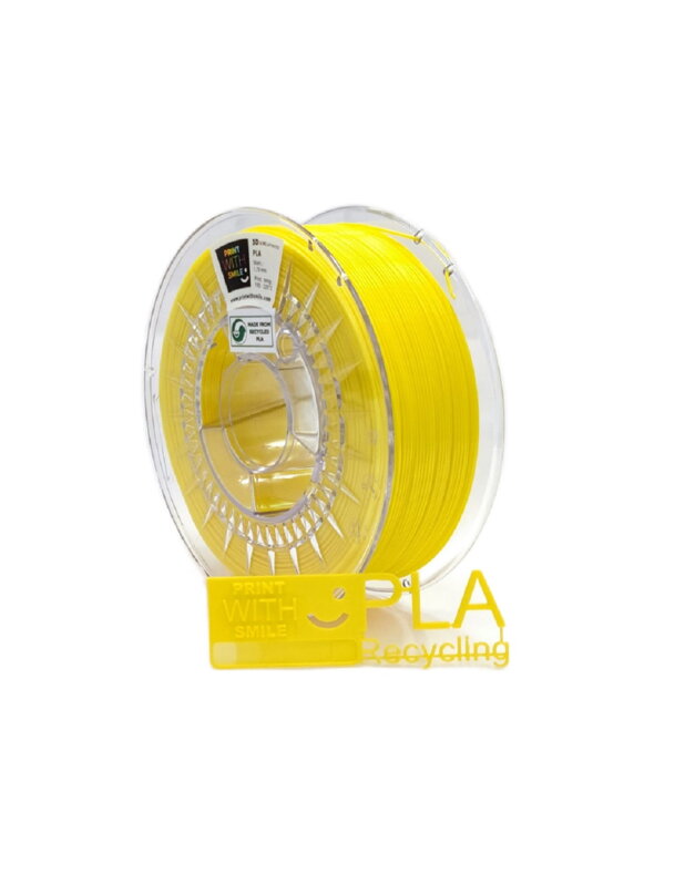 Print with Smile - Rec -pla - 1,75 mm - Just Yellow - 1000 G