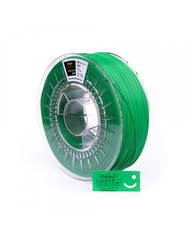 Print with Smile - ABS - 1,75 mm - zelená - 500 g Print with Smile - ABS - 1,75 mm - zelená - 500 g