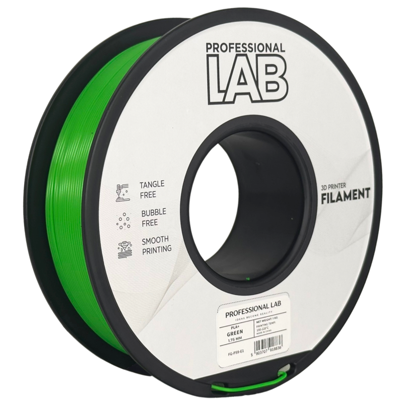 Filament PROFESSIONAL LAB PLA+ ZELENÁ 1,75 mm 1 kg