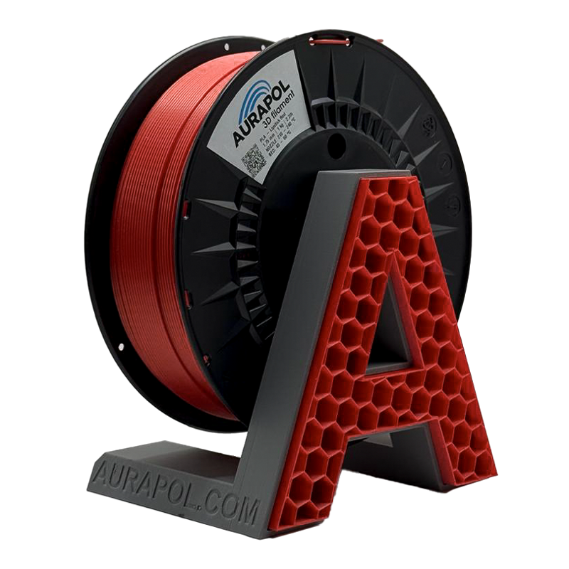 Filament AURAPOL PLA LIPSTICK RED 1,75 mm 1 kg.