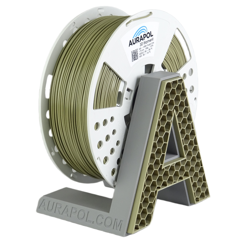 Filament AURAPOL ASA ARMY SUPPLY GREY 1,75 mm 850g.