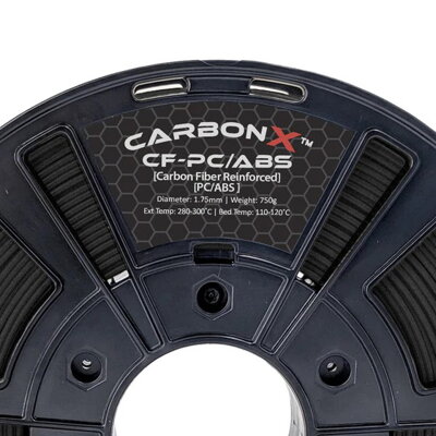 CARBONX PC/ABS CF filament černý 1,75 mm 3DXTECH 750 g