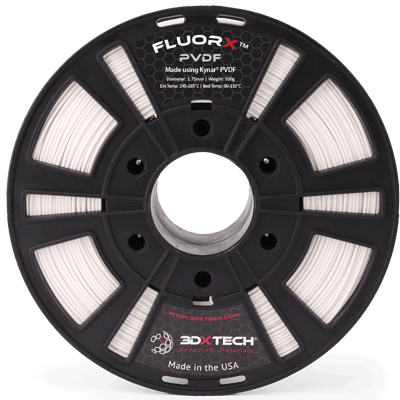 FLUORX PVDF filament natural 1,75 mm 3DXTECH 250 g