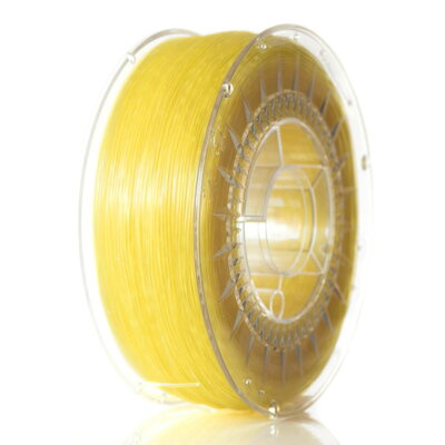 ABS + filament 1,75 mm žltý transparent Devil Design 1 kg