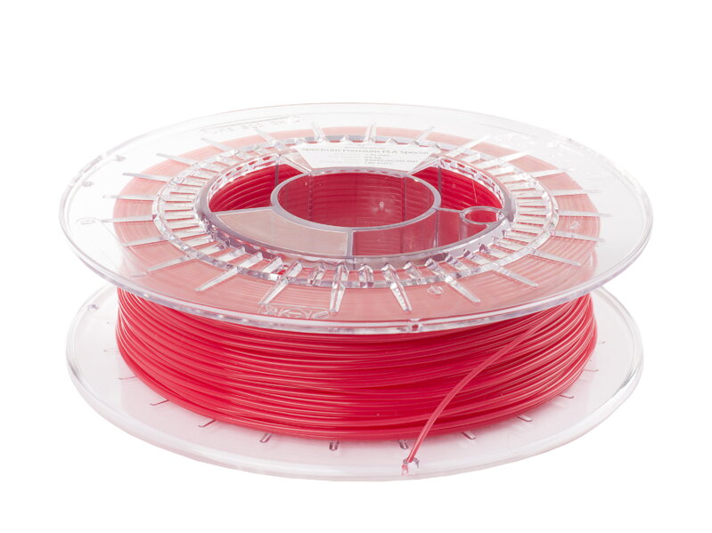 PLA termosenzitívne vlákno termo červené 1,75 mm spektrum 0,5 kg PLA termosenzitívne vlákno termo červené 1,75 mm spektrum 0,5 kg