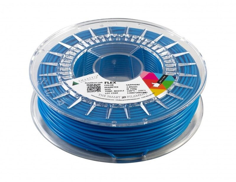 Flex Filament Sapphire Blue 2,85 mm Smartfil 750 g Flex Filament Sapphire Blue 2,85 mm Smartfil 750 g