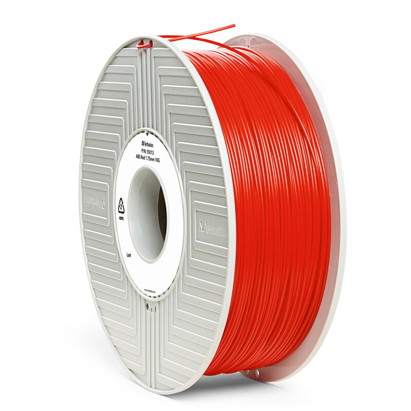 ABS vlákno 1,75 mm červené doslovne 1 kg ABS vlákno 1,75 mm červené doslovne 1 kg
