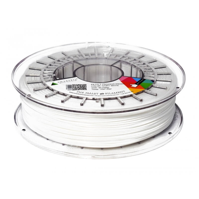 PETG vlákno biele 1,75 mm smartfil 750 g PETG vlákno biele 1,75 mm smartfil 750 g