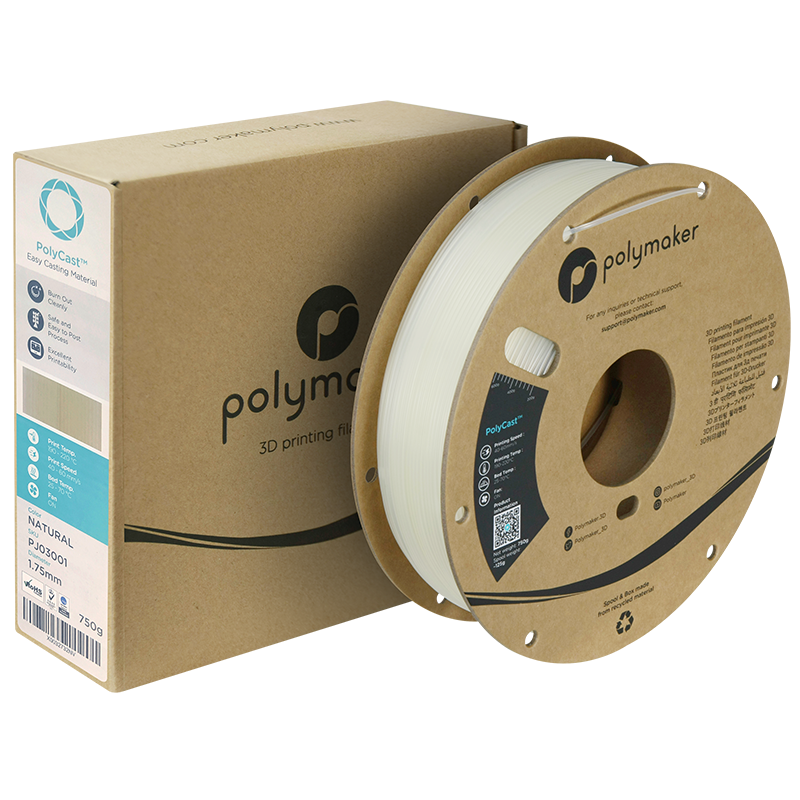 Polycast Filament Natural 1,75 mm polymaker 750g Polycast Filament Natural 1,75 mm polymaker 750g