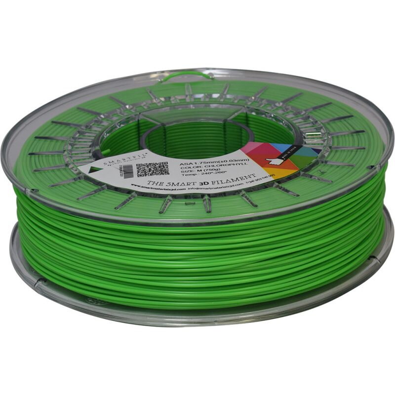 ASA vlákno zelený chlorofyl 1,75 mm smartfil 750 g ASA vlákno zelený chlorofyl 1,75 mm smartfil 750 g