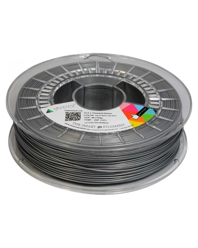 Striebro s plňovaním s trblietkami 1,75 mm SmartFil 750g Striebro s plňovaním s trblietkami 1,75 mm SmartFil 750g