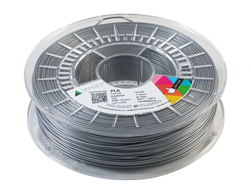 Plalam Strieborný strieborný 1,75 mm SmartFil 750g Plalam Strieborný strieborný 1,75 mm SmartFil 750g