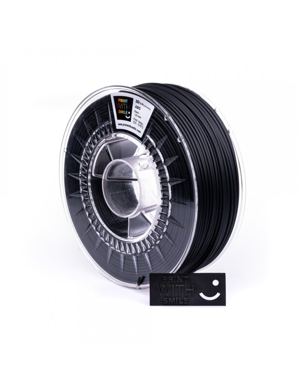 Tlač s úsmevom - ABS - 2,85 mm - Satine Black -1 kg Tlač s úsmevom - ABS - 2,85 mm - Satine Black -1 kg